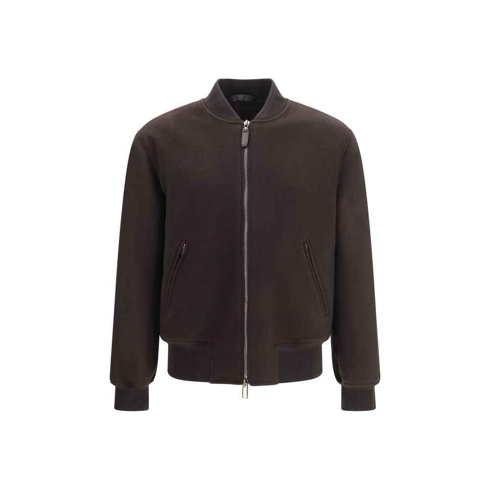 Brown Wool Oves Aries Bomber