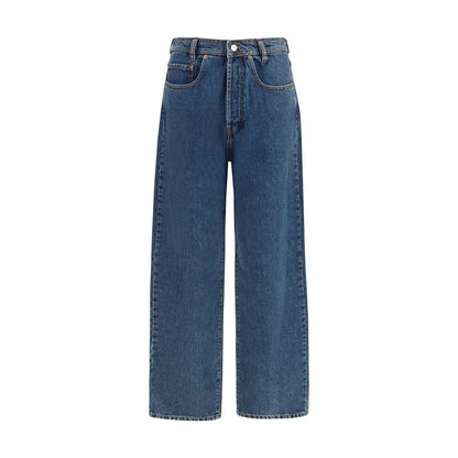 Blue Cotton Relaxed Fit Jeans