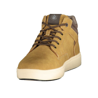 Brown Polyurethane Men's Sneaker
