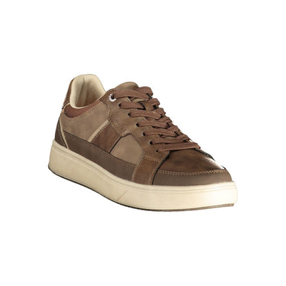 Brown Polyester Mens Sneaker