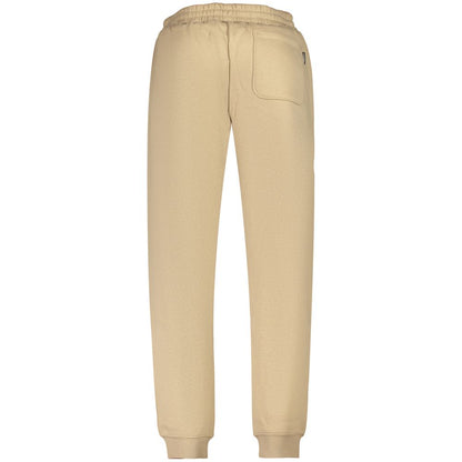 Beige Cotton Mens Trousers