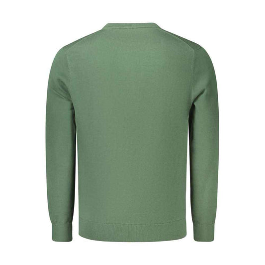 Green Cotton Men's Sweater