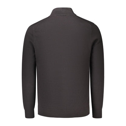 Black Cotton Men's Sweater
