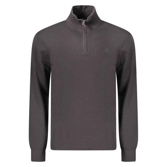 Black Cotton Men's Sweater