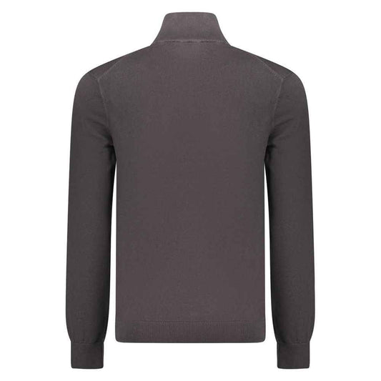 Black Cotton Men's Sweater