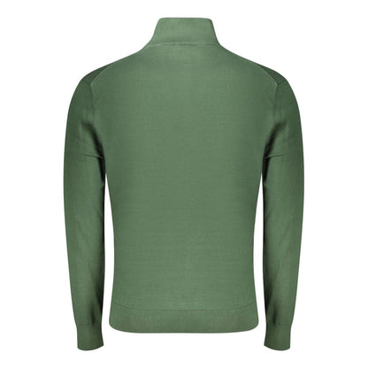 Green Cotton Men's Sweater