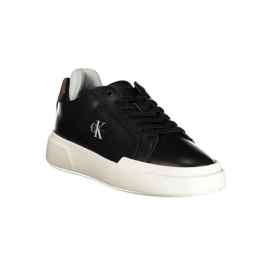 Black Polyurethane Men's Sneaker