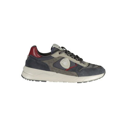 Blue Polyester Men's Sneaker