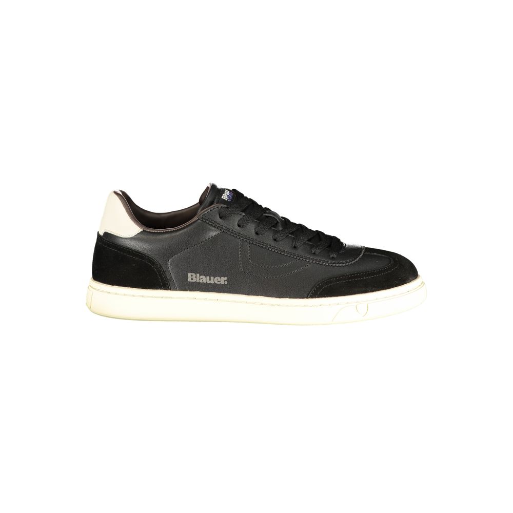 Black Polyurethane Mens Sneaker