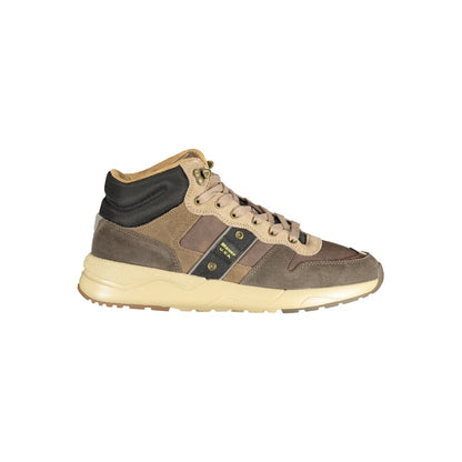 Brown Polyurethane Men's Sneaker