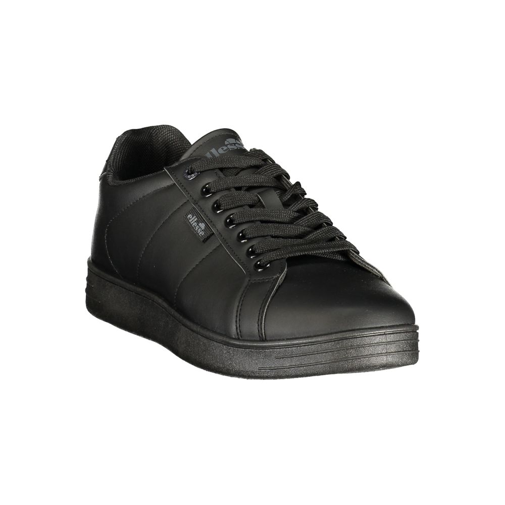 Black Polyurethane Men's Sneaker