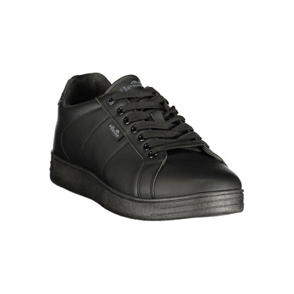 Black Polyurethane Men's Sneaker