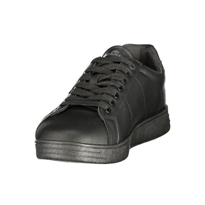 Black Polyurethane Men's Sneaker