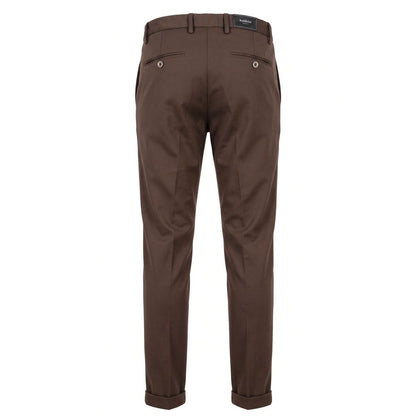 Brown Viscose Men Pants