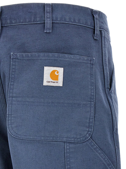 Blue Organic Cotton Casual Pants