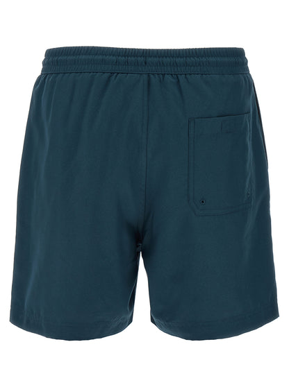 Blue Polyester Shorts