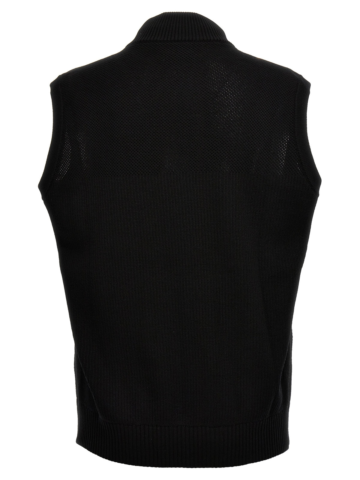 Black Polyamide Sleeveless Jacket