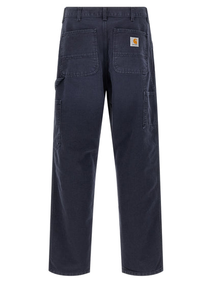 Blue Organic Cotton Casual Pants