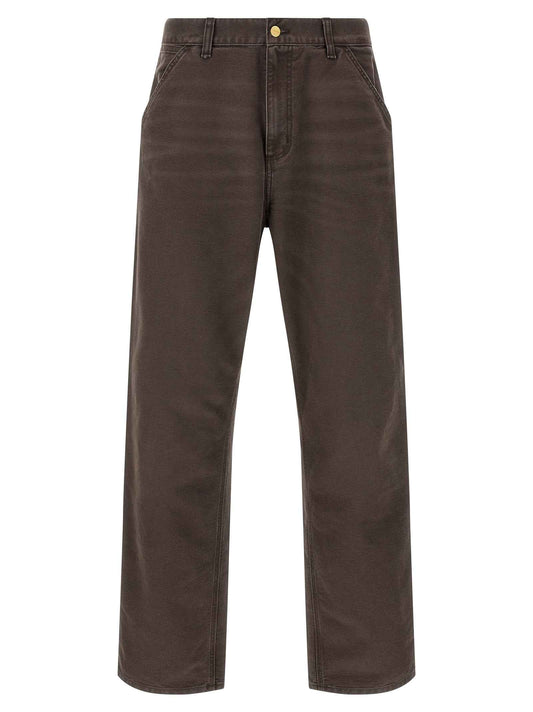 Brown Organic Cotton Casual Pants