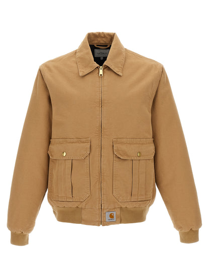 Beige Cotton Full-Length Jacket
