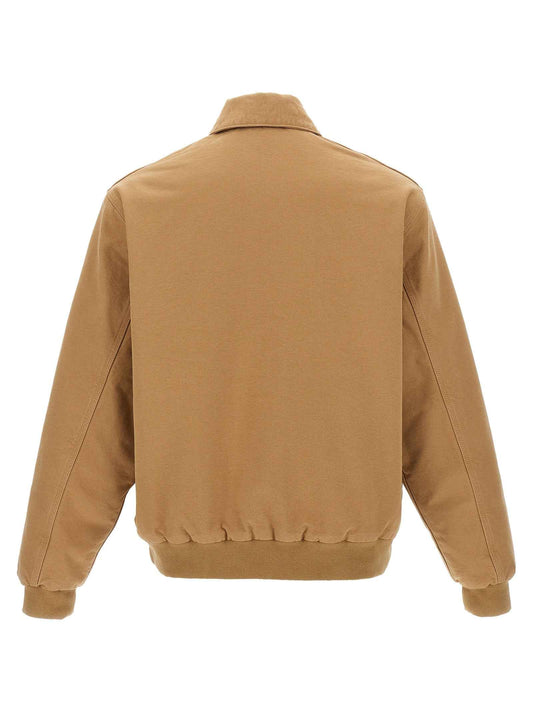 Beige Cotton Full-Length Jacket