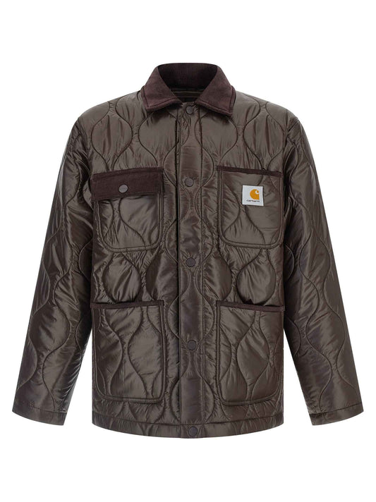 Brown Polyester Shell Jacket