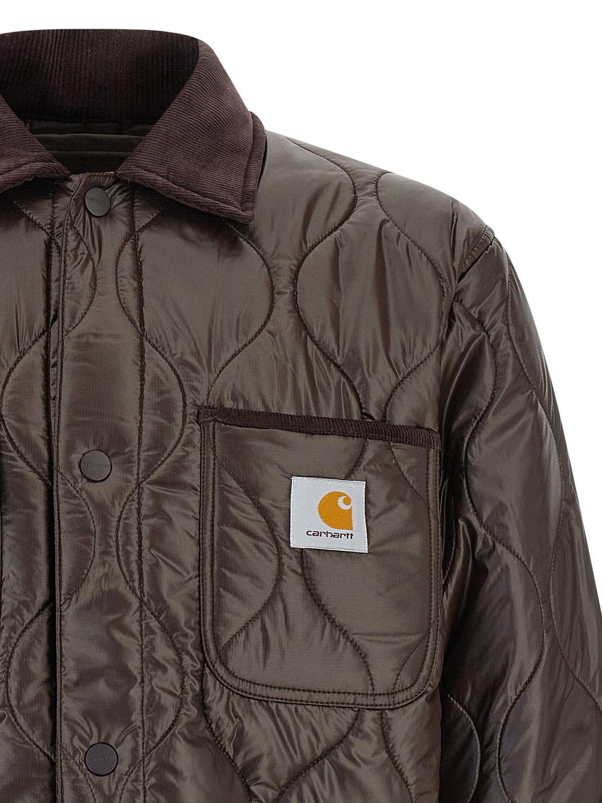 Brown Polyester Shell Jacket