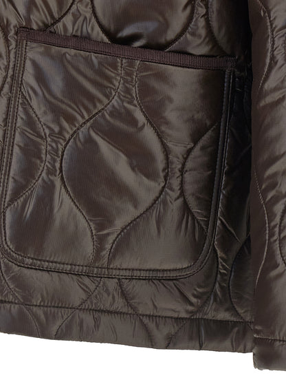 Brown Polyester Shell Jacket