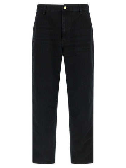 Black Organic Cotton Straight-Leg Jeans