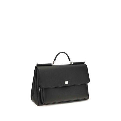 Black Calf Leather Bos Taurus Handbag