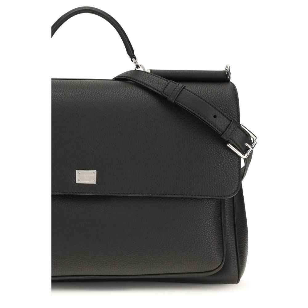 Black Calf Leather Bos Taurus Handbag