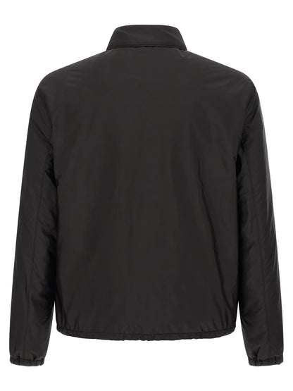 Black Recycled Polyamide Full-Length Jacket
