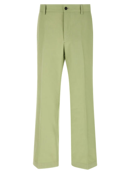 Bicolor Cotton Casual Pants