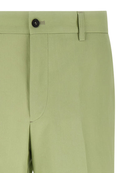 Bicolor Cotton Casual Pants