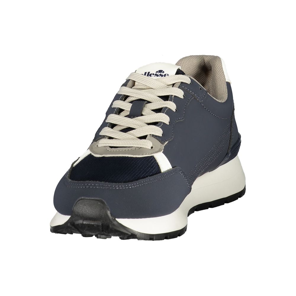Blue Polyester Men's Sneaker