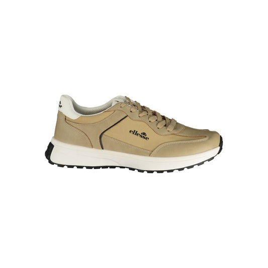 Beige Polyurethane Mens Sneaker