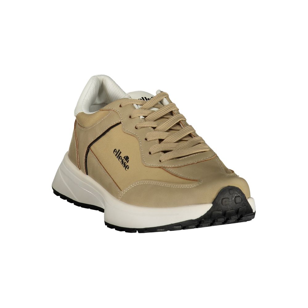 Beige Polyurethane Mens Sneaker