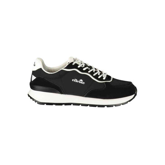 Black Polyester Men's Sneaker