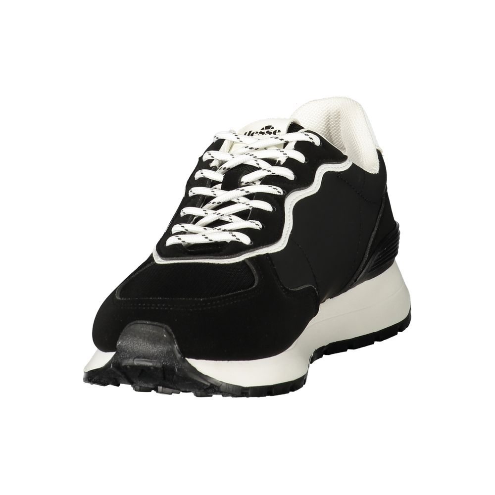 Black Polyester Men's Sneaker