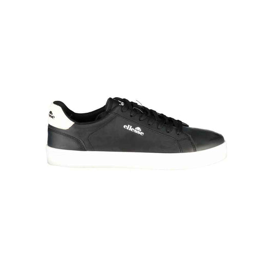 Black Polyester Men's Sneaker