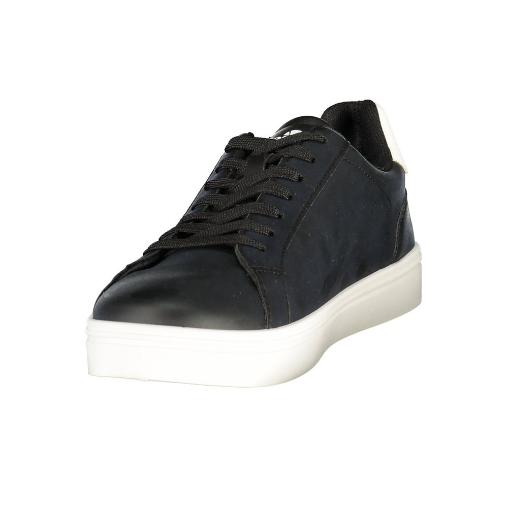 Black Polyester Men's Sneaker