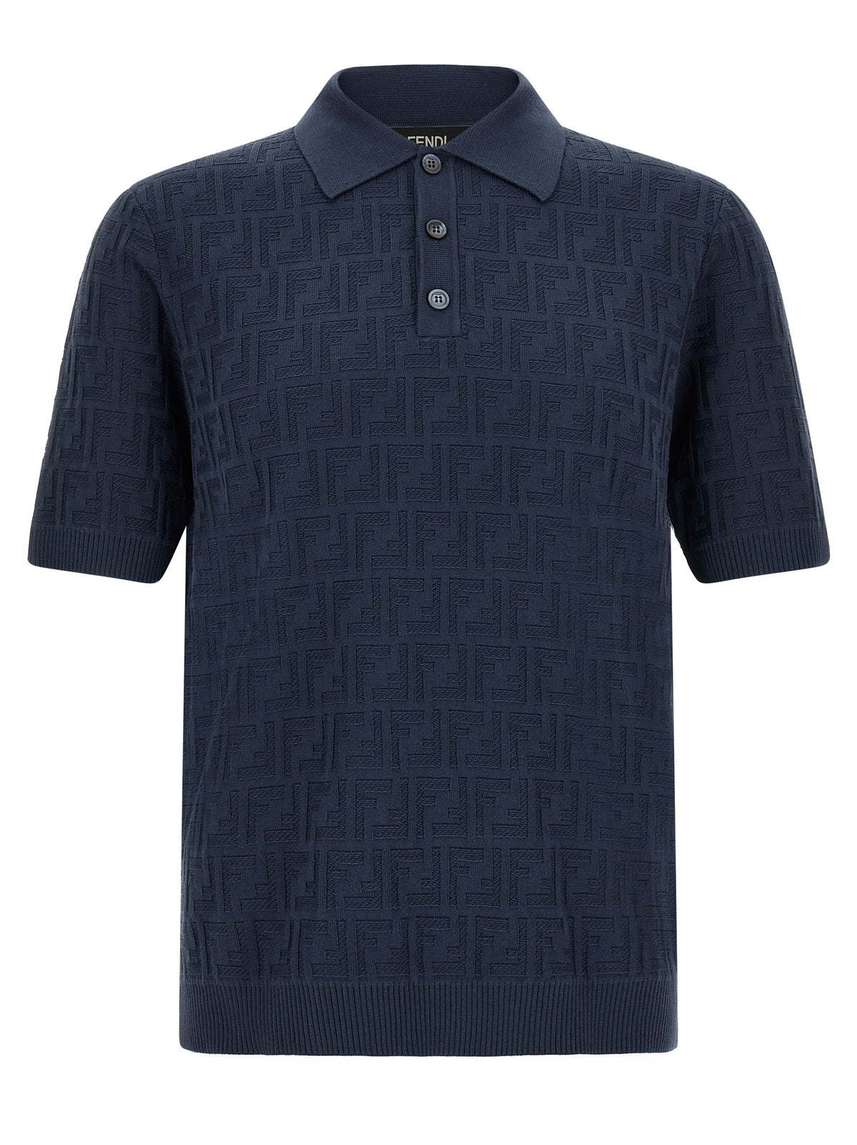 Blue Cotton Polo Shirt