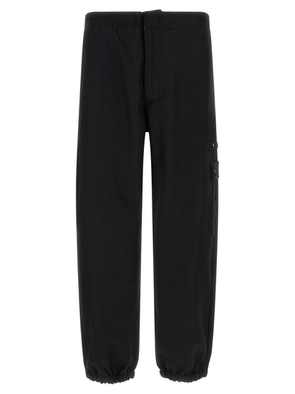 Black Virgin Wool Cargo Pants