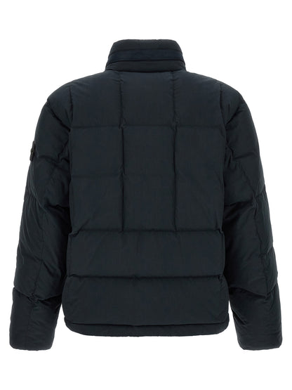 Blue Cotton Full-Length Jacket