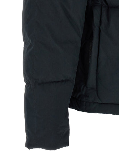 Blue Cotton Full-Length Jacket