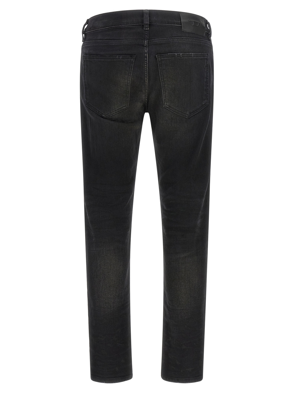 Black Cotton Tapered Jeans