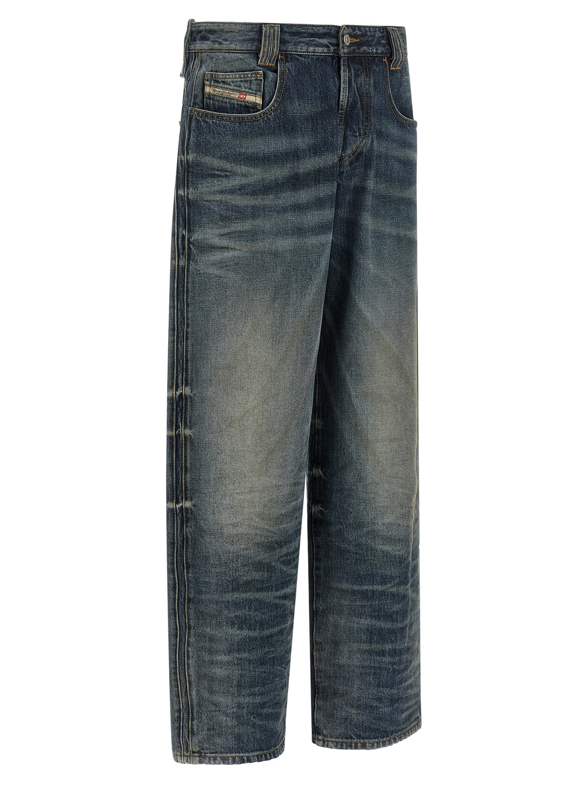 Blue Cotton Relaxed Fit Jeans