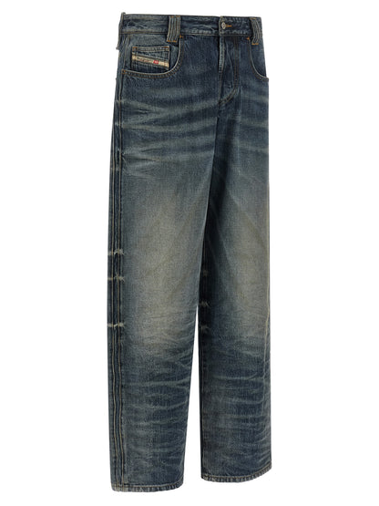Blue Cotton Relaxed Fit Jeans