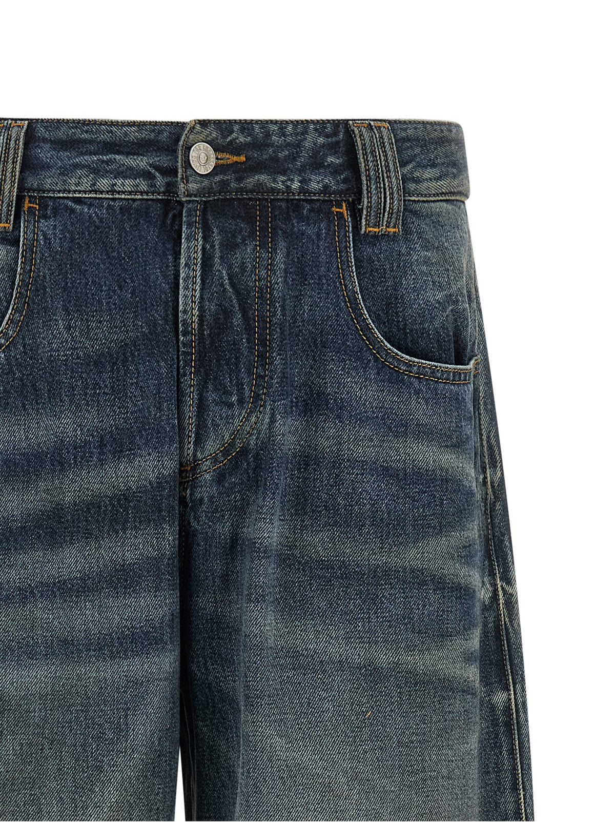 Blue Cotton Relaxed Fit Jeans