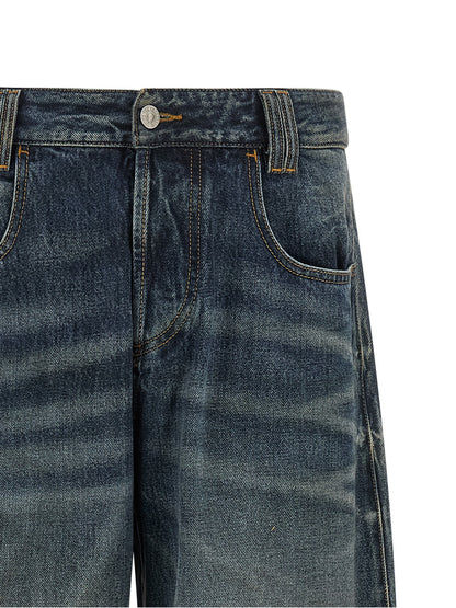 Blue Cotton Relaxed Fit Jeans